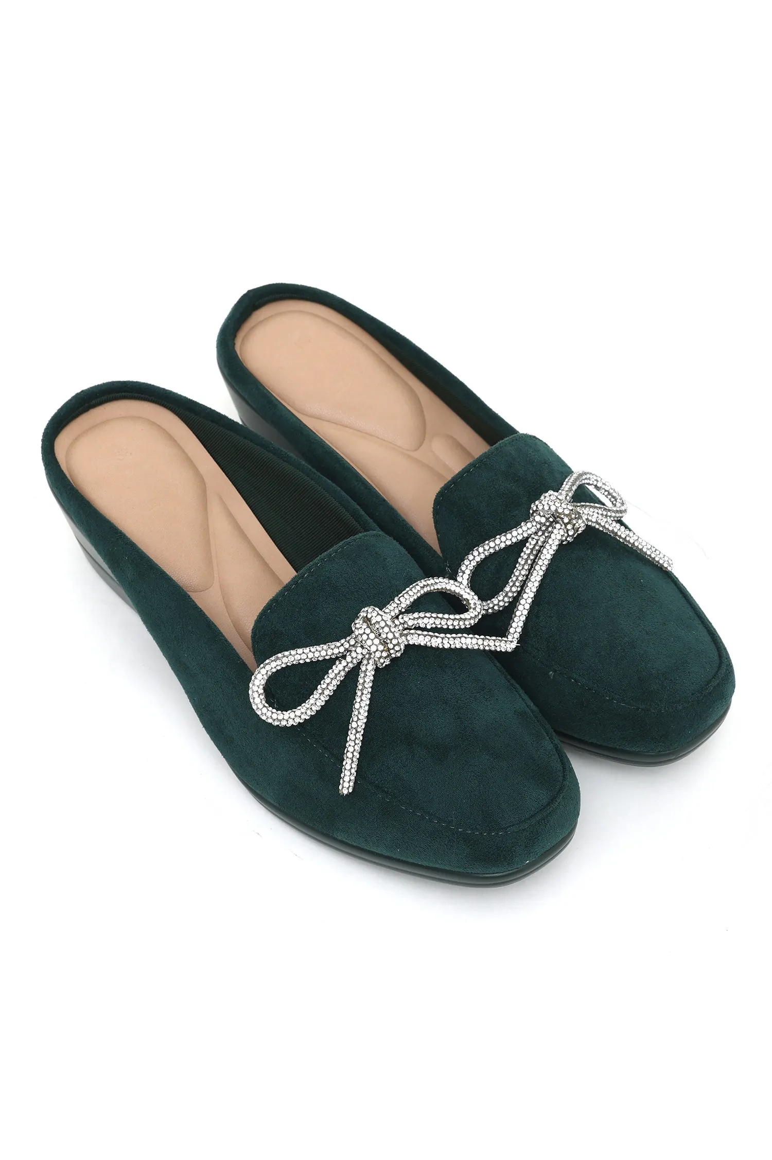 ALMAS SUEDE MULES-GREEN