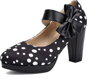 Ankle Strap Mary Jane Block Heel Round Toe Women Shoes