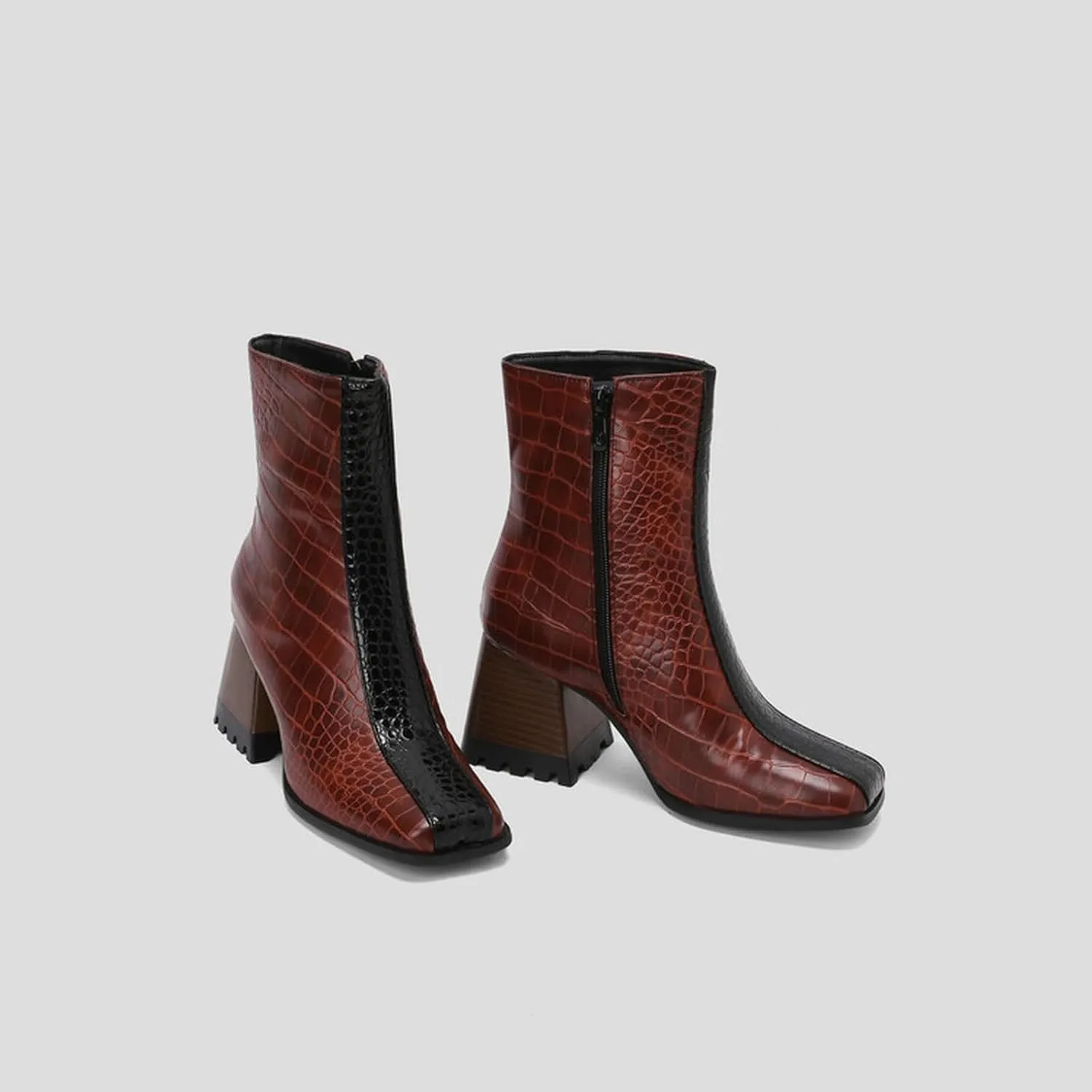 Black Cowboy Boots for Women Ankle Flat Booties for Women 2024 Ladies Hiking Boots Dress Shoes for Women Flat Bottom Fashion Lace-up Round Toe Comfortable Low Heel