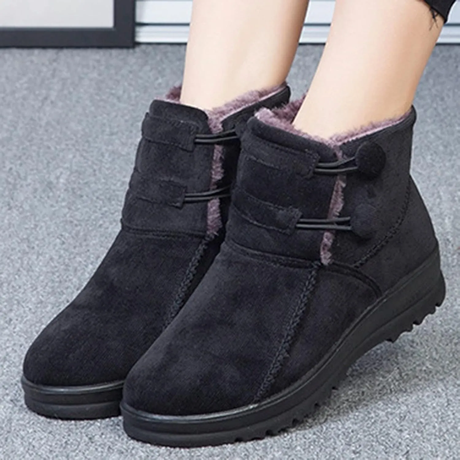 Boots Winter Snow Women's Womens Tall Snow Boots Waterproof Womens Winter Boots Size 11 Wide Width Slip Resistant Waterproof Composite Toe Work Boots Women Botas De Mujer Para El Frio Elegante