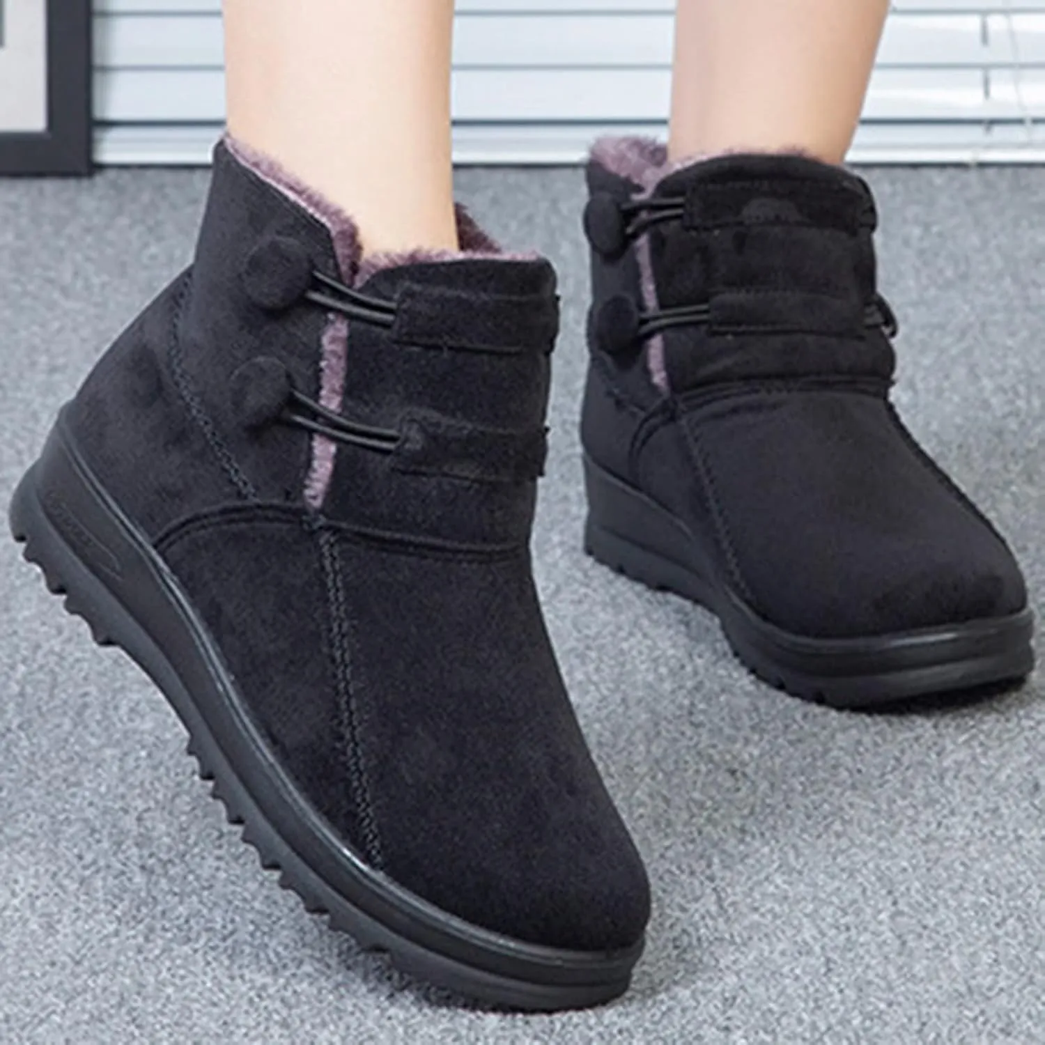 Boots Winter Snow Women's Womens Tall Snow Boots Waterproof Womens Winter Boots Size 11 Wide Width Slip Resistant Waterproof Composite Toe Work Boots Women Botas De Mujer Para El Frio Elegante