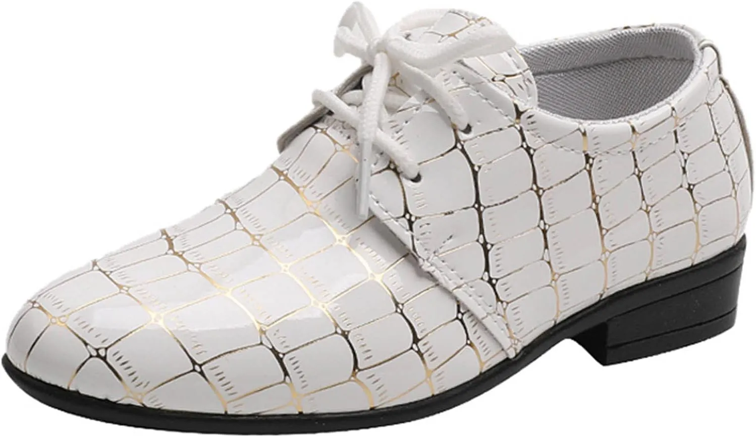 Boys Pointed Toe Dress Shoes Boys Dress Oxfor Formal Shoes Toddler Lace Up Loafer Girls Shoes Size 3 Big Girls