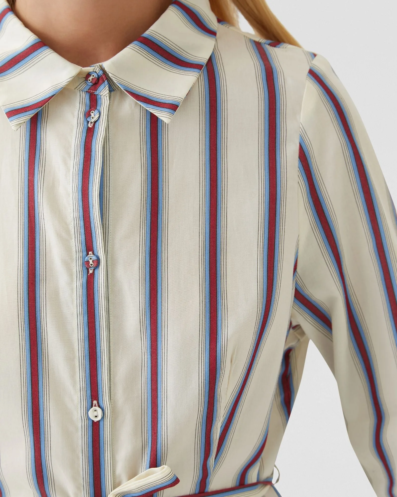Dianne Cotton Striped Shirt Dress