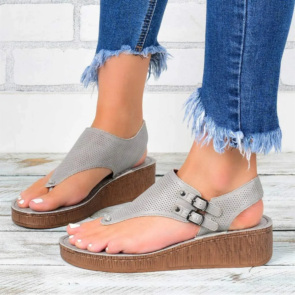 Eduavar Sandals for Women Dressy, Orthopedic Sandals for Women Comfy Soft Flip Flops Flat Sandals with Ankle Strap