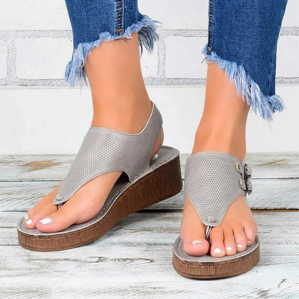 Eduavar Sandals for Women Dressy, Orthopedic Sandals for Women Comfy Soft Flip Flops Flat Sandals with Ankle Strap