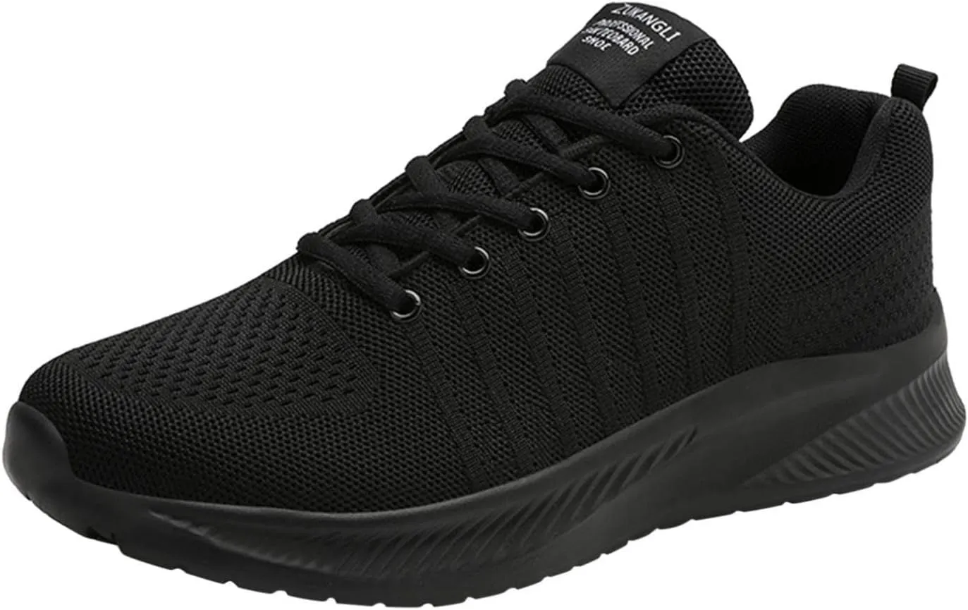 Hbeylia Women's Men's Lace Up Walking Running Shoes Fashion Breathable Mesh Stretch Sneakers Non Slip Athletic Hiking Tennis Trainer Sport Shoes For Driving Workout Fitness