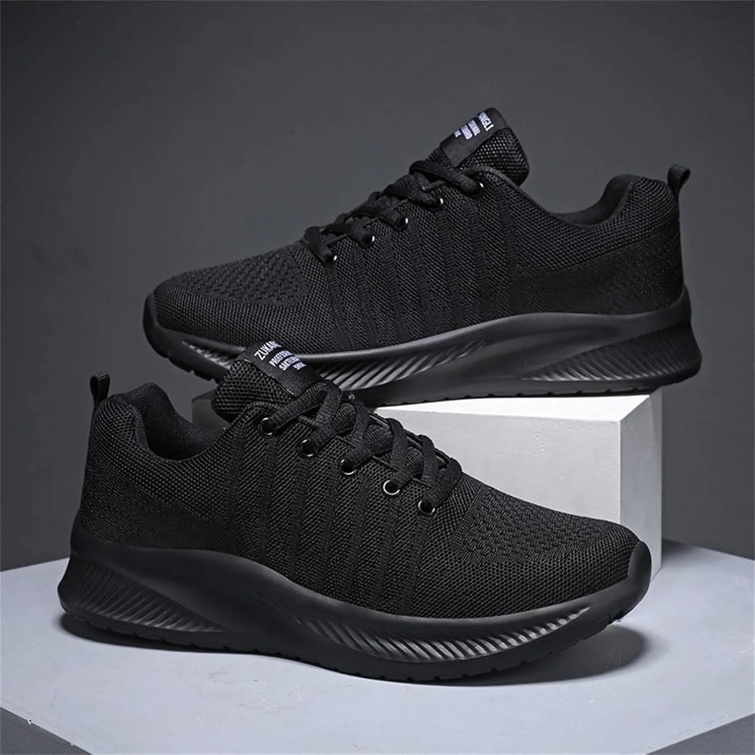 Hbeylia Women's Men's Lace Up Walking Running Shoes Fashion Breathable Mesh Stretch Sneakers Non Slip Athletic Hiking Tennis Trainer Sport Shoes For Driving Workout Fitness