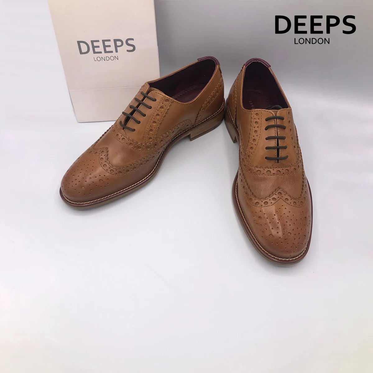 JIM LONDON BROGUES HANDCRAFTED GATSBY MEN'S SHOES NAVYWHITE