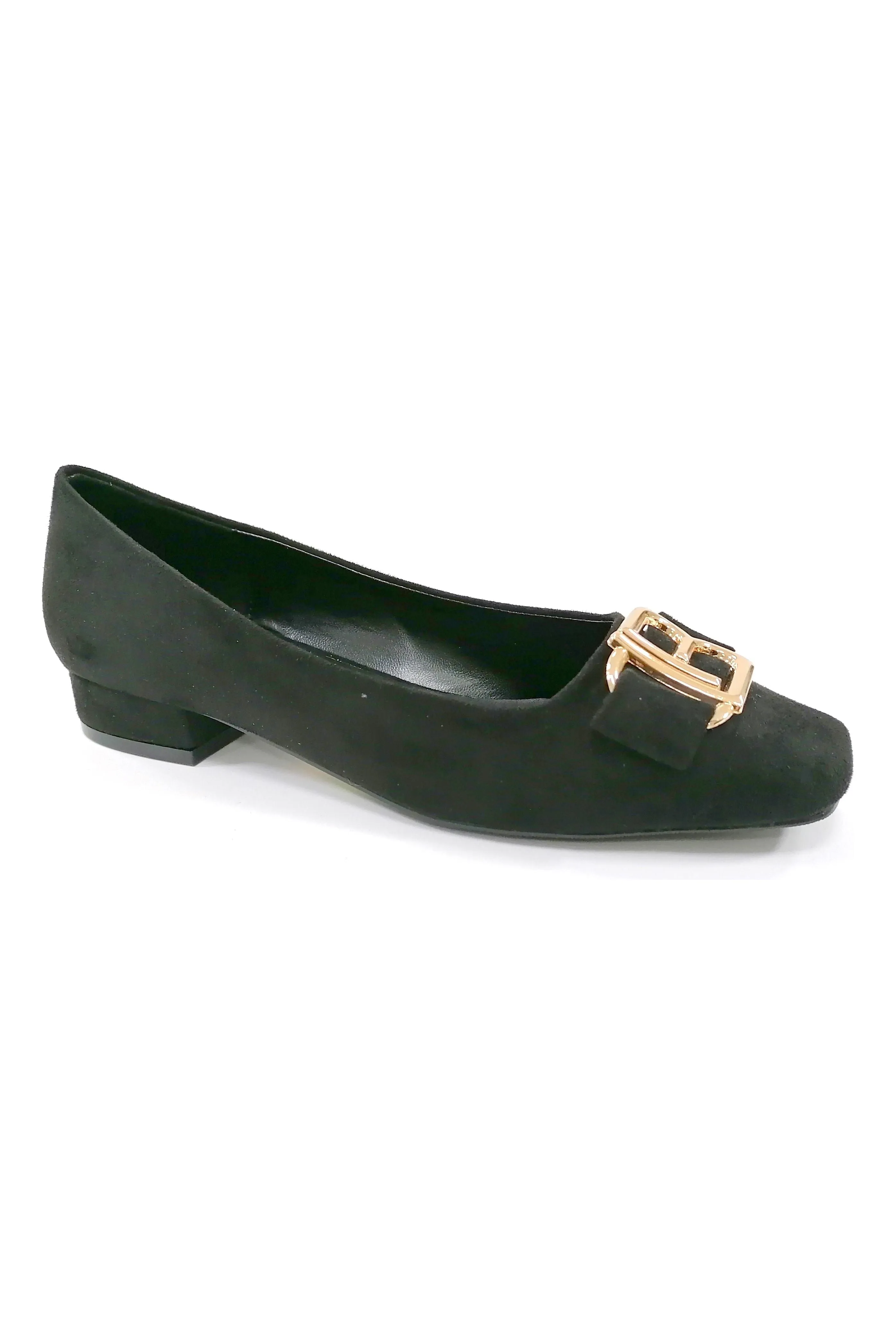 LAURA BIAGOTTI LOW HEEL WITH GOLD DETAILING