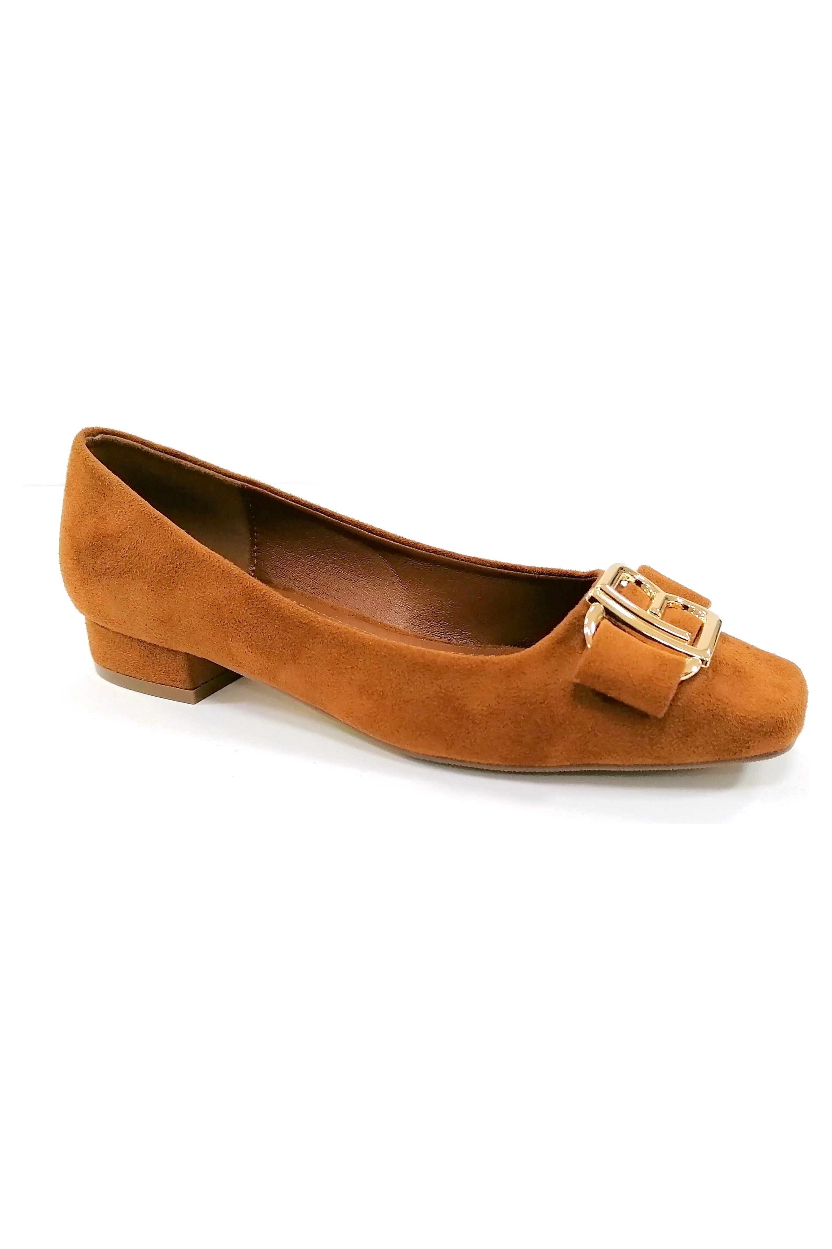 LAURA BIAGOTTI LOW HEEL WITH GOLD DETAILING
