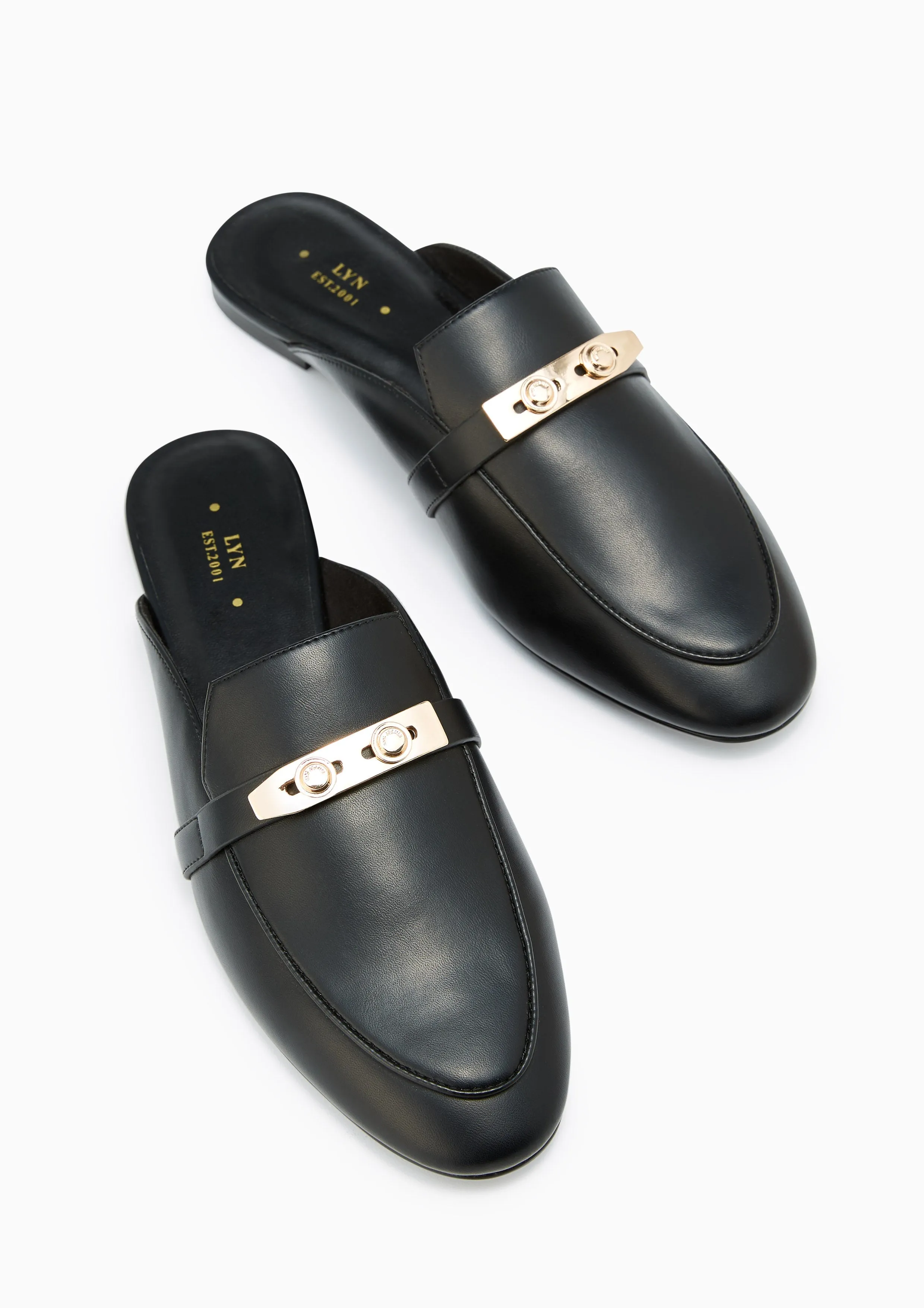 Master Flat Mules Black