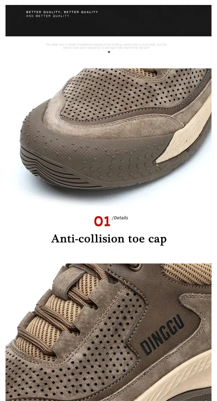 Men's Lightweight Steel Toe Protective Safety Shoes