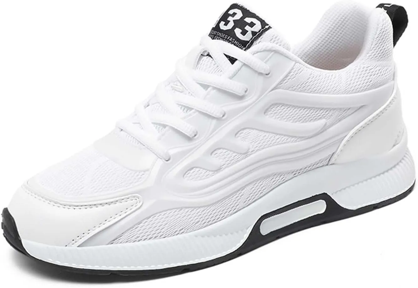 Mens Slip On Sneakers Non Slip Walking Shoes Lightweight Athletic Shoes Casual Running Shoe Increase Height 6/8/10CM