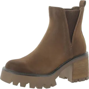 MIA Womens Rusty Faux Suede Ankle Chelsea Boots Brown 10 Medium (B,M)