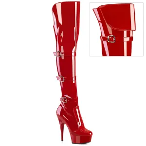 Pleaser Delight-3018-Red-Size 7-Clearance