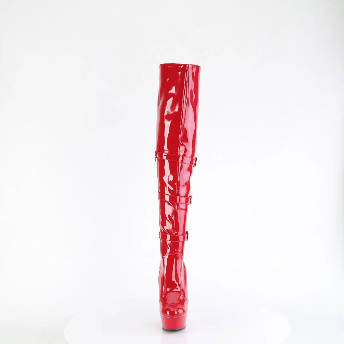 Pleaser Delight-3018-Red-Size 7-Clearance
