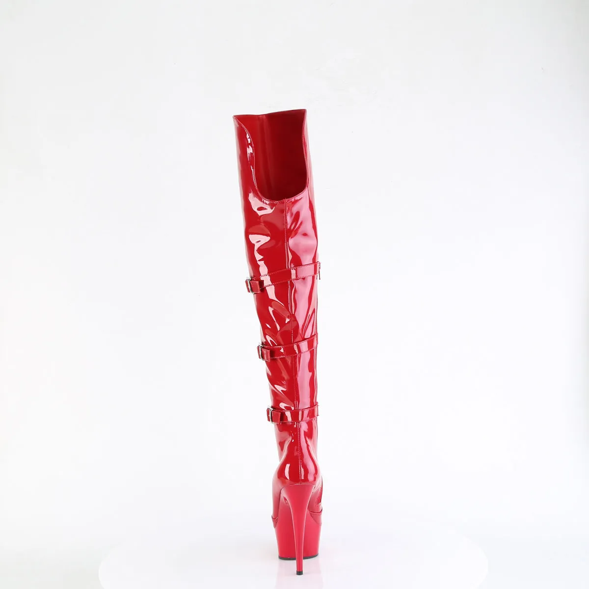 Pleaser Delight-3018-Red-Size 7-Clearance