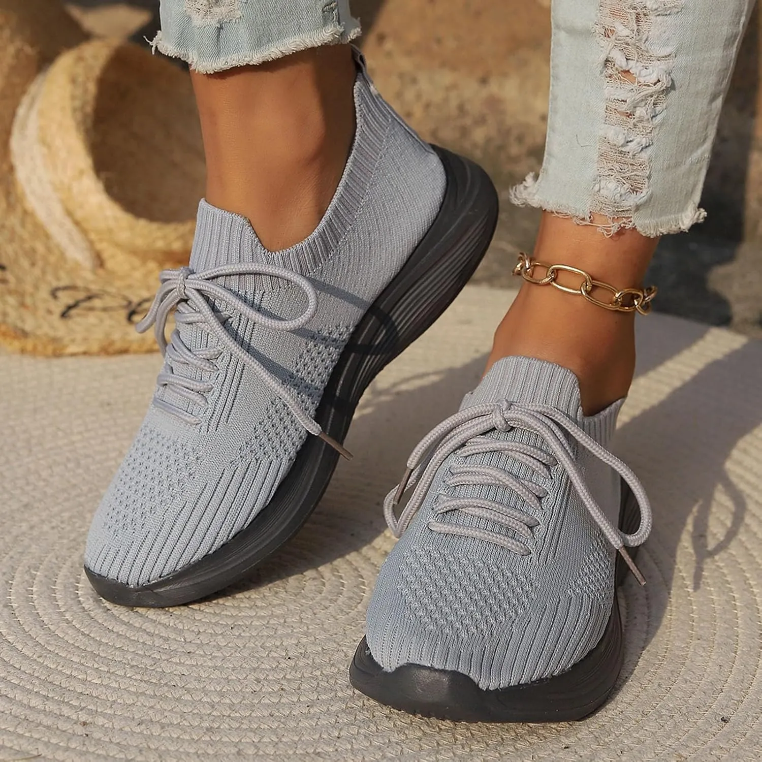 Running Shoes Women Walking Shoes Lightweight Tennis Shoes Non Slip Shoes Casual Breathable Sneakers for Workout Sports