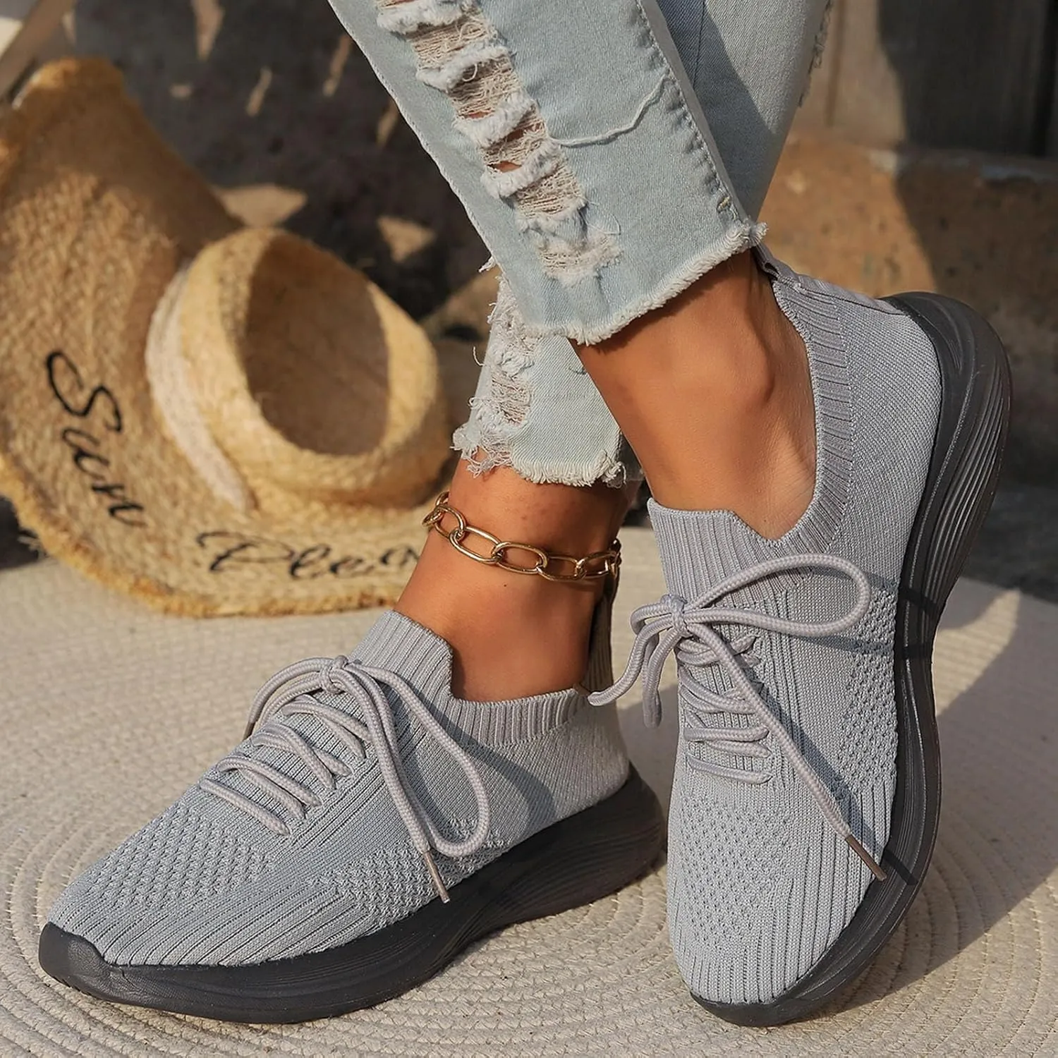 Running Shoes Women Walking Shoes Lightweight Tennis Shoes Non Slip Shoes Casual Breathable Sneakers for Workout Sports