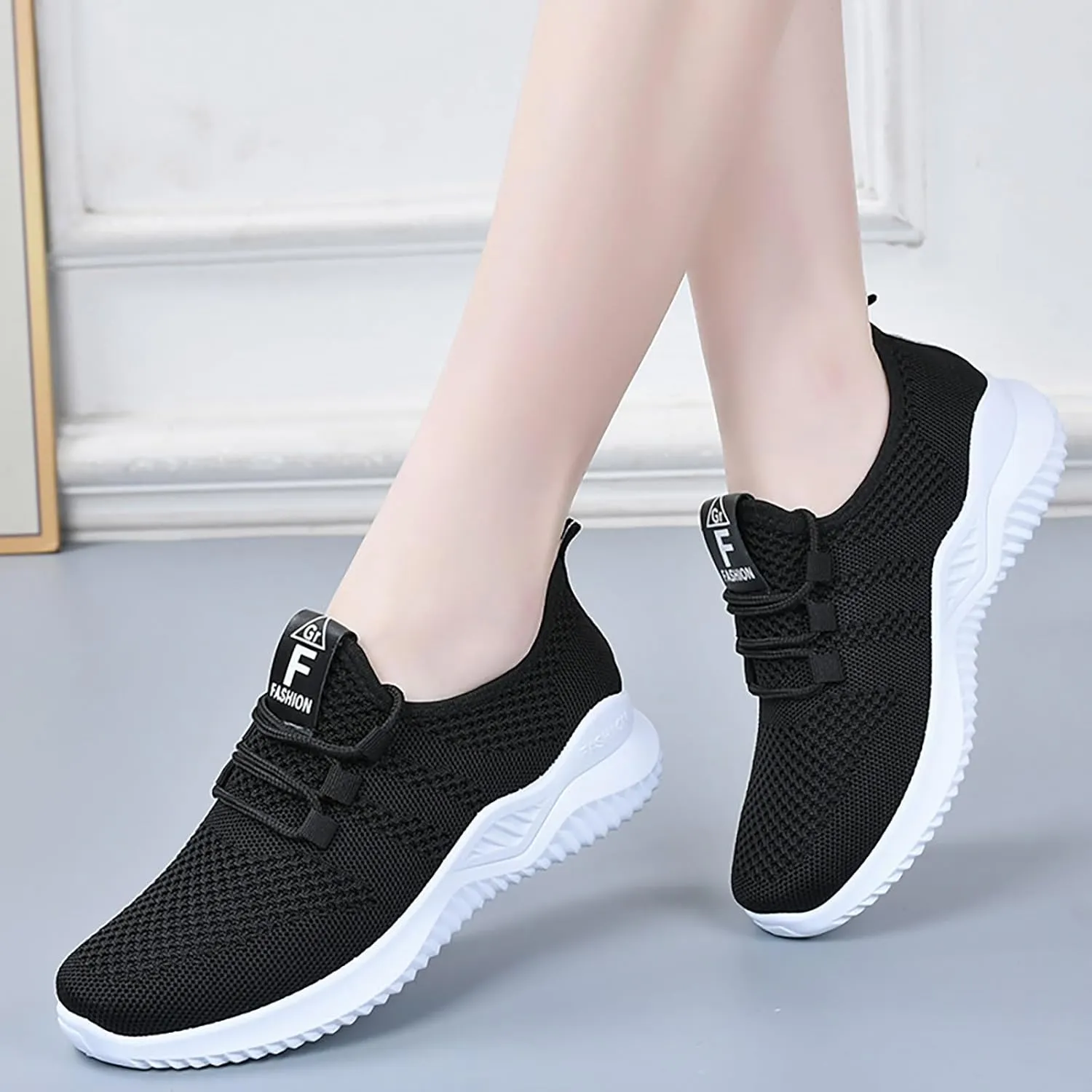 Womens Slip On Walking Shoes Non Slip Running Shoes Breathable Workout Lightweight Sneakers Sports Shoes for Woman