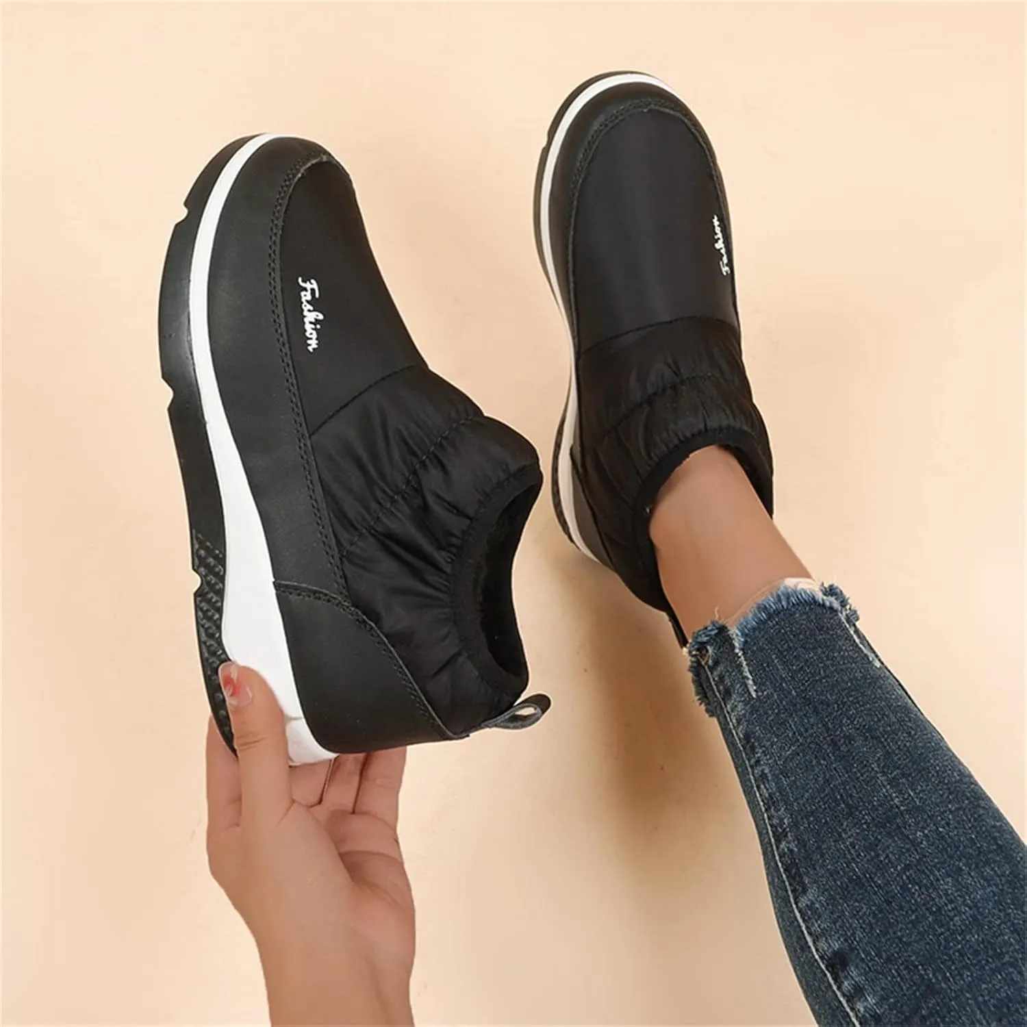 Womens Winter Snow Boots Size 11 Winter Boots Waterproof Women Wide Women Winter Boots Waterproof Cold Weather Womens Duck Boots Waterproof Size 11 Botas Para Nieve De Mujer Sin Cordon