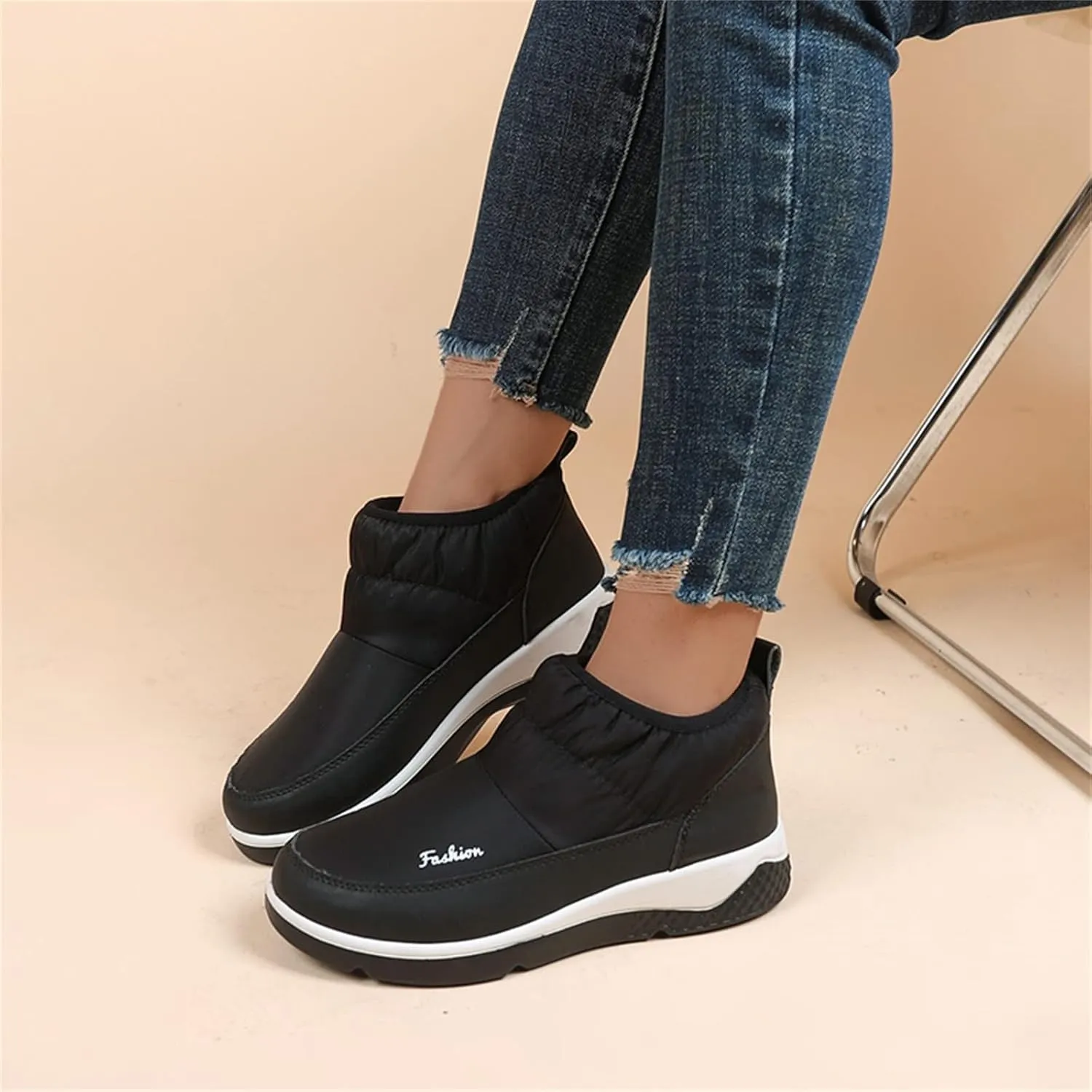 Womens Winter Snow Boots Size 11 Winter Boots Waterproof Women Wide Women Winter Boots Waterproof Cold Weather Womens Duck Boots Waterproof Size 11 Botas Para Nieve De Mujer Sin Cordon